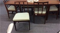 MID CENTURY DINING CHAIRS (SOME DAMAGE AND