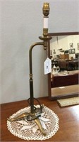BRASS CANDLE STYLE TABLE LAMP (UK WIRED)
