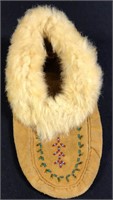 Pair of Wool-Lined Moccasins