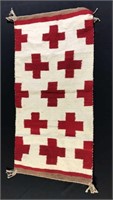 Navajo Red Cross Saddle Blanket