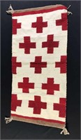 Navajo Red Cross Saddle Blanket