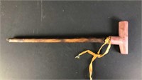Peace Pipe with Pipestone and Wood Shaft