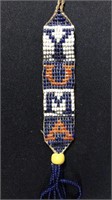 (3) Beaded Belt Buckles and Watch Fob