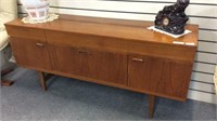 MID CENTURY 66" LONG DROP FRONT SIDEBOARD