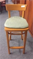 WOODEN BAR STOOL WITH CUSHION