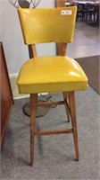BROWER FURNITURE CO YELLOW LEATHER MID CENTURY