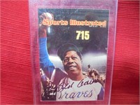 Hank Aaron Autographed baseball card