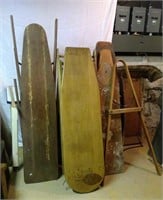 Antique Ironing Boards With Cow Neck Yoke