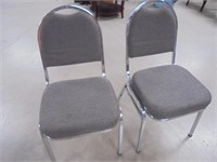 Lot of 2 Padded Chairs