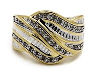 Wave Link Diamond Accent Dinner Ring