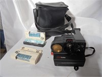 Vintage Polaroid Camera with Case