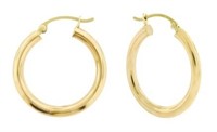 14kt Gold 11.75 mm Huggie Hoop Earrings