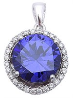 Brilliant 3.00 ct Tanzanite Solitaire Pendant