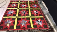 Vintage star quilt 82 x 70, (940)