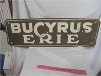 Vintage Metal Bcyrus Sign