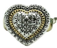 Stunning 1/4 ct Diamond Heart Ring