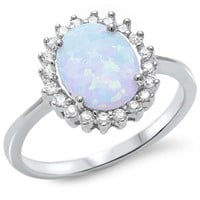 Oval 2.10 ct Fire Opal Dinner Ring