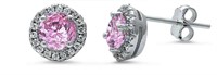 Brilliant 2.00 ct Pink Sapphire Solitaire Earrings