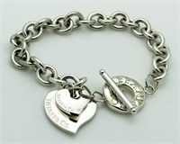 Tiffany & Co. Genuine Large Heart Bracelet