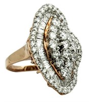 14kt Rose Gold 3.50 ct VS Diamond Ring