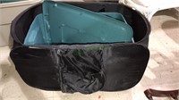Tub with the lid, nylon collapsible storage bag