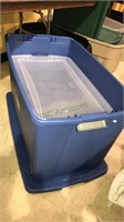 45 gallon tub with lid and 105 quart tub with