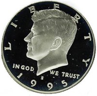 1995-S Gem BU Kennedy Silver Proof Half Dollar