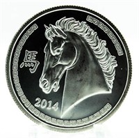 2014 Year of Horse .999 Pure Silver 1 Oz. Coin