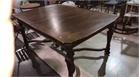 Walnut 1920s dining room table with structure