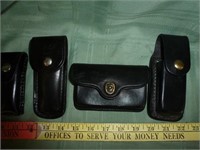 4pc Leather Clip / Knife / Accs Pouches