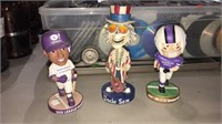 Three bobble head’s, Yahoo sports football and