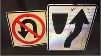 Two street signs, the larger one is 30 x 24,