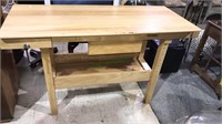 Whitegate Woodworking bench with two built in