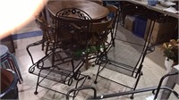 Pair of rocking metal patio chairs or porch