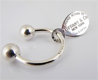 Tiffany & Co. Sterling Tag Key Ring
