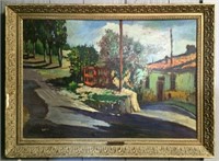L. Calamandrei Oil On Board, Florence Street View