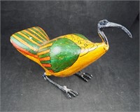 Vintage 14" Colorful Folk Art Crafted Bird Decor