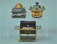 (3) LIMOGES BOXES - FOOD THEMED