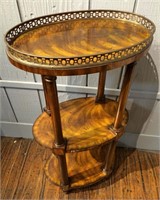 Oval Three Tier Side Table