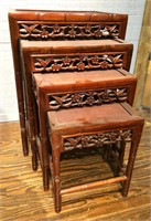Oriental Four Piece Nesting Table Set