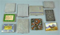(10) VINTAGE CASES, MOST SILVER