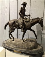 C. M. Russell Bronze Sculpture, Will Rogers