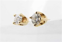 Pair of 14K Diamond Stud Earrings