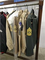 Lot Of Military Jackets And Uniforms