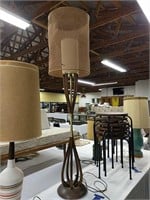 Mid-century Modern Walnut And Brass Floor Lamp