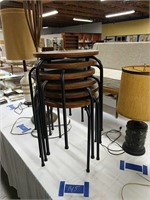 Set Of 6 Mid-century Modern Stack Tables 14 In