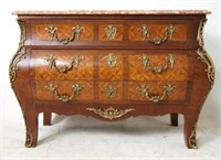 19th c. French Regency parquetry inlaid commode