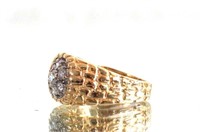14kt Men's .95 carat  diamond ring