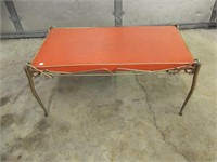 Vintage Orange Vanity Bench