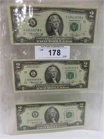 (3) 1976 $2 NOTES
